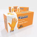 Glades Nitrile Disposable Gloves, 8 mil Palm , Nitrile, Powder-Free, XXL, 50 PK, Orange XXL